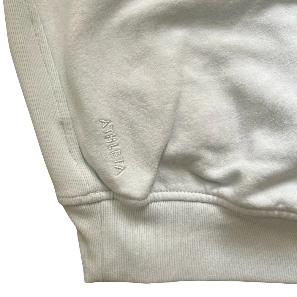 Athleta Light Blue/Green Half-Zip Crewneck Sweatshirt XXS